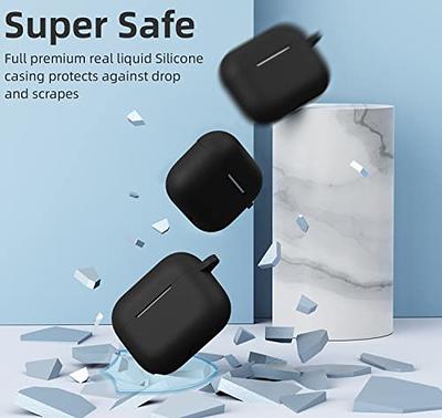 R-fun AirPods Pro Case Cover with Keychain, Full Protective Silicone Skin  Accessories for Women Men Girl with Apple 2019 Latest AirPods Pro  Case,Front