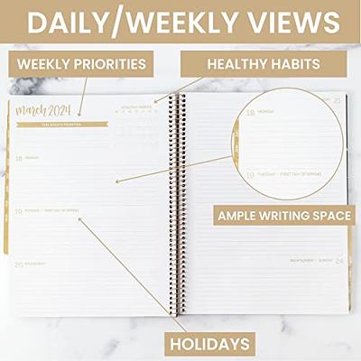 bloom daily planners 2023-2024 (8.5 x 11) Academic Year Day Planner (July  2023 - July 2024) - Weekly/Monthly Dated Agenda Organizer with Tabs - Tan  Leopard - Yahoo Shopping