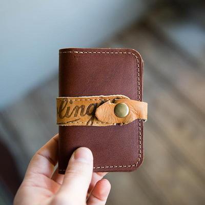 Handmade Vintage - Louisville Slugger TPX Model Baseball Glove Wallet - Made with Genuine Buffalo Leather - Minimalist