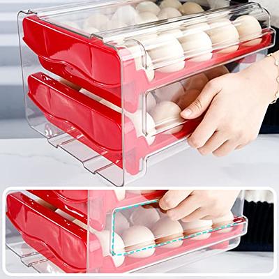 1pc Egg Holder For Refrigerator - Stackable Fresh Egg Tray - Clear