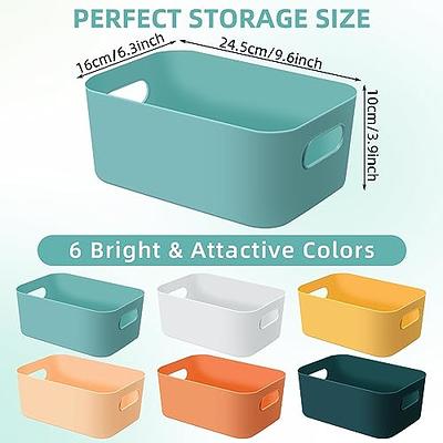 12 Pieces Plastic Storage Bins Storage Basket with Handles Toy Organizers  and Storage Bins for Home Cupboard Kitchen Bathroom Office Pantry  Organization (Bright,9.6 x 6.3 x 3.9 Inch) - Yahoo Shopping