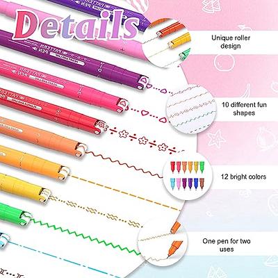 AWEELON 8PCS Curve Highlighter Pen Set Dual Tip Marker Pens with 6  Different Curve Shapes and 8 Colored Curve Highlighter for Writing Drawing  for Art Office School Supplies - Yahoo Shopping
