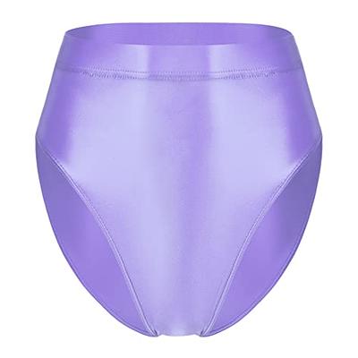 YiZYiF Women's Glossy Shiny High Waisted Dance Yoga Bottoms High Cut Briefs  Cheeky Knikcers Light Purple A XX-Large - Yahoo Shopping