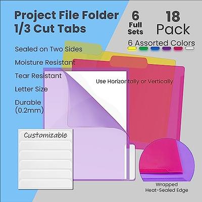 Dunwell Clear File Folders Plastic (36 Pack), 8.5x11 Letter Size, Clear  Plastic Document Sleeve, Transparent Folder, Clear Project Folders, See