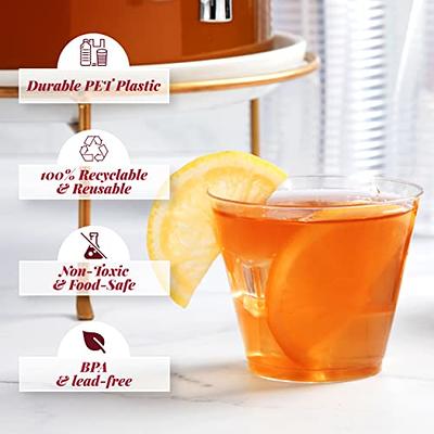 Prestee Small Clear Plastic Cup - 5 oz Plastic Cups - 200 Pack Small  Plastic Cups - Hard Clear Cups - Clear Disposable Cups - Plastic Wine Cups  