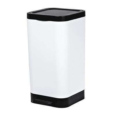 Hefty 13.3 Gal. Touch Lid Trash Can White (2-Pack) HFTCOM-2166000