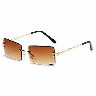 AIEYEZO Square Sunglasses for Women Men Square Thick Frame Sun Glasses Simple Designer Style Shades