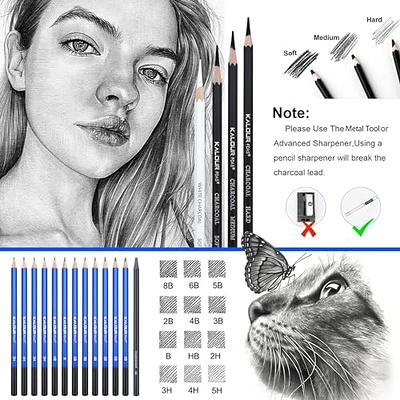 Pencil Buddies Sketch Pencils for Drawing, Triangular Drawing Pencils Set, 12 Pack Art Pencils for Drawing & Shading, Graphite Shading Pencils for