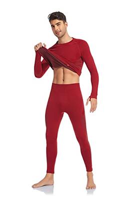 Thermal Underwear for Men Long Johns Warm Base Layers with Fleece Lined for  Cold