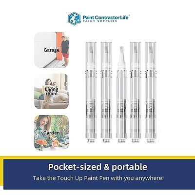 TRUGFONE Touch Up Paint Pen 6 Pack Pens Fillable Paint Touch Up Brush Pen  for Walls Refillable Paint Touch Up Pen for Wall Repair Funiture Cabinet  Wood Floor Window 6ML (6 Count (