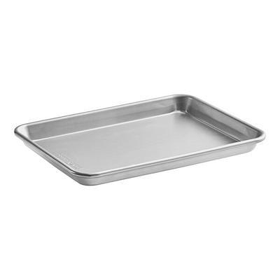 Baker's Mark Heavy-Duty Quarter Size 16 Gauge 9 x 13 Wire in Rim Aluminum Bun / Sheet Pan