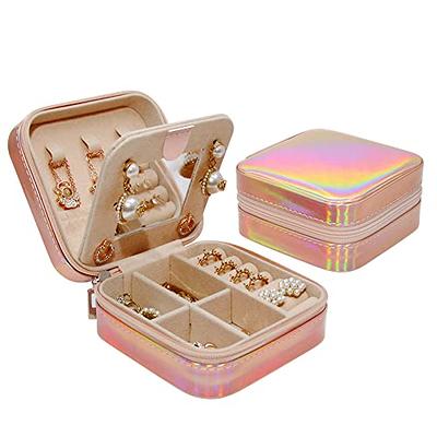 BeBeGee Exquisite Travel Jewelry Case, Portable Mini Jewelry Travel  Organizer, Small Jewelry Box for Women, Bridesmaid Gift and Travel  Essential to