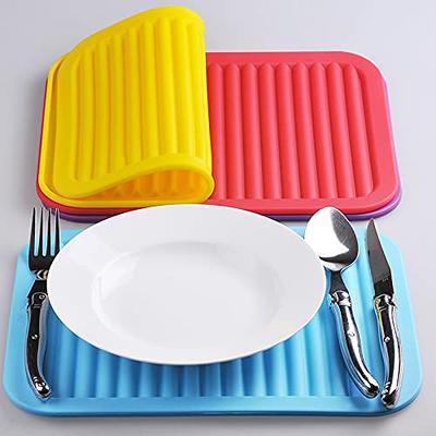 Set of 3 Silicone Trivet Mat Expandable Hot Pot Holder with Stainless Steel  Frame for Home Kitchen Heat Resistant Insulated Hot Pads Coasters Table  Dish Mat 