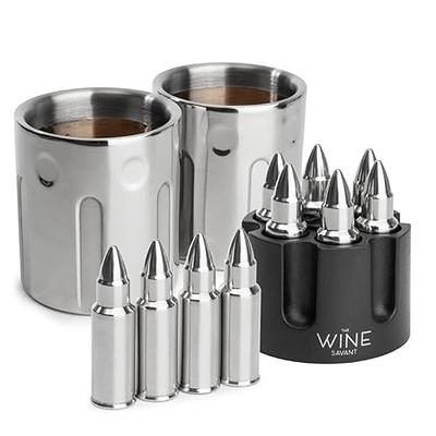 2 Metal Ice Cups & Bullet Chillers - Whiskey Bullets Stainless