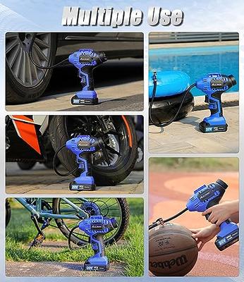 Avid Power Tire Inflator , Car Air Compressor , 20V Cordless with  Rechargeable Li-ion Battery , 12V Car Power Adapter , Digital Pressure  Gauge , Portable Auto Air Pump for Many Inflatables (Blue) - Yahoo Shopping