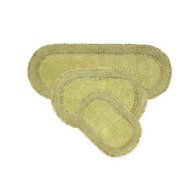 Double Ruffle Nonskid Oval Bath Rugs