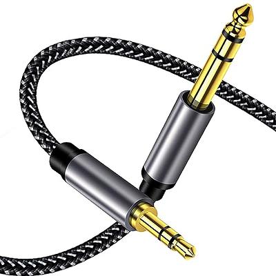 6.0m Y audio cable, with 3.5 mm stereo mini Jack to double 6.35 mm