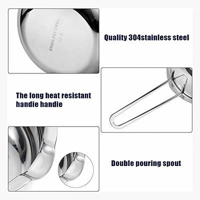 Double Boiler Pot Set for Melting Chocolate, Butter, Cheese, Caramel and  Candy - 18/8 Steel Melting Pot, 2 Cup Capacity, Including The Biggest and  Smallest Capacity… - Yahoo Shopping