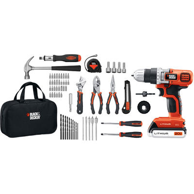 BLACK+DECKER 20V MAX Cordless Drill / Driver with 30-Piece Accessories Tool  -New