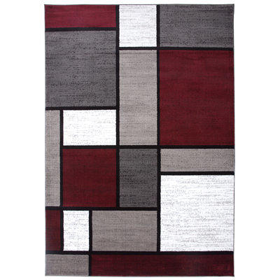 Wrought Studio Rabia Gray/Cream Area Rug, Size: Rectangle 4' x 6