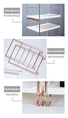 FSyueyun 2-Tier Makeup Shelf Organizer, Bathroom Countertop Organizer  Vanity Tray Dresser Counter Cosmetics Skincare Perfume Storage, Spice Rack  Organizer for Kitchen (Gold) - Yahoo Shopping