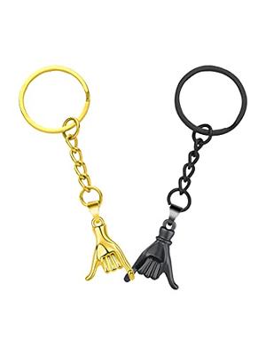 spansee Stocking Stuffers for Him, Gifts for Husband Stocking Stuffers,  Pinky Promise Keychains, Best Friend Keychains, Gold & Black - Yahoo  Shopping