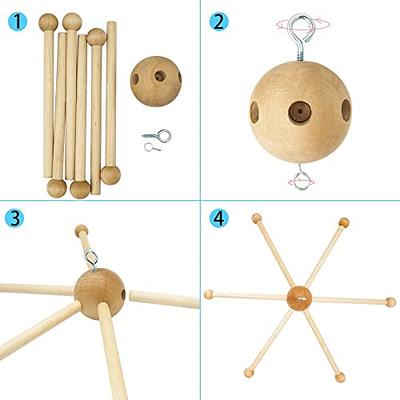 1 Set Baby Wooden Mobile Hanger Mobile kit Crib Mobile Hanging Frame Bed  Toy Decoration DIY Crafts Photography Newborn Gift