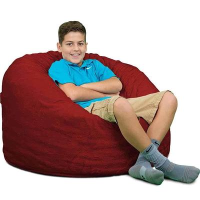 Chill Sack Bean Bag Chair, Memory Foam Lounger with Microsuede Cover, Kids,  Adults, 8 ft, Royal Blue