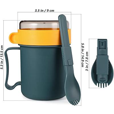 Microwavable Soup Mug with Lid and Scoop Soup to- Go Container