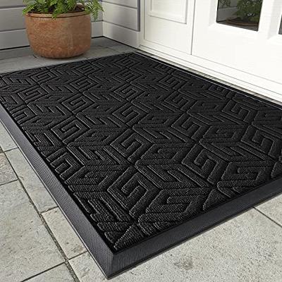 Yimobra Black Front Entrance Door Mat Outdoor Indoor, 36x24 Inch, Heavy  Duty Doormat Entryway Floor Mat, Non Slip Durable Rubber Backing, Easy  Clean Shoe Scraper, Waterproof, Patio, Lawn - Yahoo Shopping