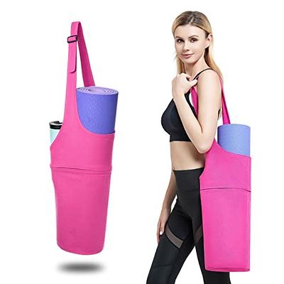 Yoga Mat Bag, MDSTOP Exercise Gym Yoga Mat Carrier, Women/Men Tote Bag,  With 2 Extra Cargo Pockets, Best Bags for Gym, Yoga and Pilates, Fits Most  Size Mats