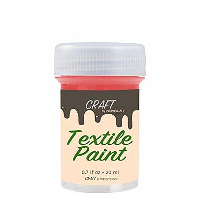 Individuall Fabric & Textile Clothing Paint – 8 Pack x 20 ml / 0.7 fl oz Art and Hobby Paints – T-Shirt & DIY Kids Children Paint - Vivid Colors, Eas