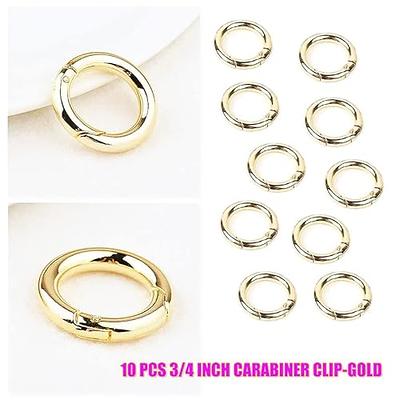 2 Pcs O Ring for Purse Strap,1 inch Spring Rings for Handbag & Keys,Gold