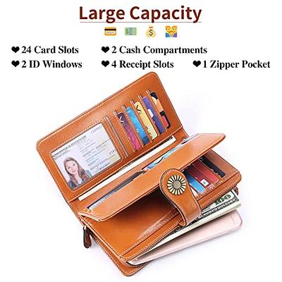 Sendefn Wallets for Women Genuine Leather Credit Card Holder with