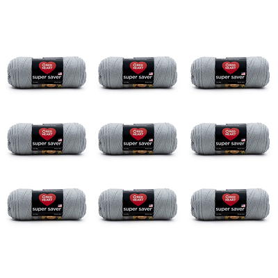 Red Heart Super Saver Dusty Gray Yarn - 3 Pack of 198g/7oz