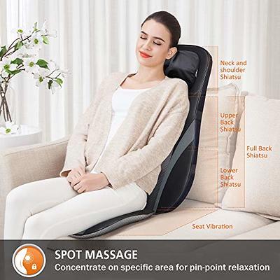 COMFIER Shiatsu Neck Back Massager with Heat, 2D ro 3D Kneading Massage  Chair Pad, Adjustable Compression Seat Massager - Yahoo Shopping