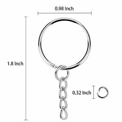 300Pcs Key Chain Rings Kit, 100Pcs Keychain Rings with Chain and 100Pcs  Jump