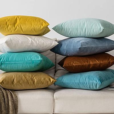 Simmore Decorative Throw Pillow Covers 18x18 Set of 2, Soft Plush Flannel  Double-Sided Fluffy Couch Pillow Covers for Sofa Living Room Home Decor