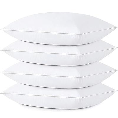 Acteb Pillows Standard Size Set of 4 Pack Bed Basic Sleeping Pillow Medium  Supportive & Soft for Side Back Stomach Sleeper 20x26in