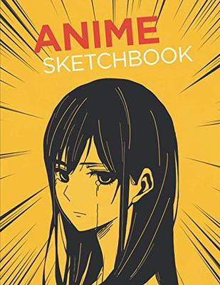  Sketchbook: anime manga cute sketch book, drawing book, blank  drawing note pad, gift for teen girls or adults
