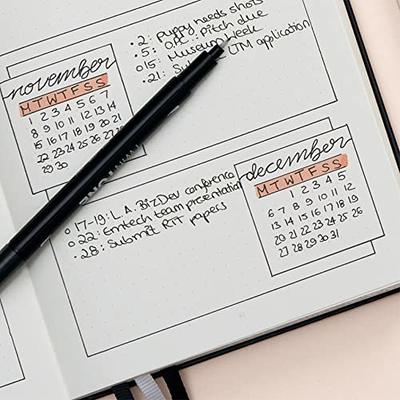 LEUCHTTURM1917 - Notebook Hardcover Medium A5-251 Numbered Pages for  Writing and Journaling (Black, Dotted)