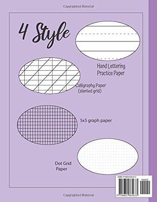 Calligraphy Paper (slanted grid): 50 Pages 8.5 X 11