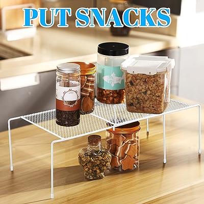 GEDLIRE Expandable Kitchen Cabinet Shelf Organizers 2 Pack