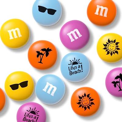 M&M'S Summer Themed Milk Chocolate Candies, 2 Pounds of Bright Colored Light  Blue, Orange, Yellow 