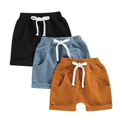 Thilsidee 3 Pack Toddler Baby Boy Girl Solid Color Shorts Elastic Waist  Casual Short Trousers Spring Summer Fall Short Pants (A-Blue Brown Black,  12-18 Months) - Yahoo Shopping