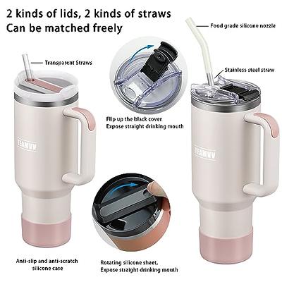 40oz Handle Cup 304 Stainless Steel Thermos Cup Car Straw Vacuum