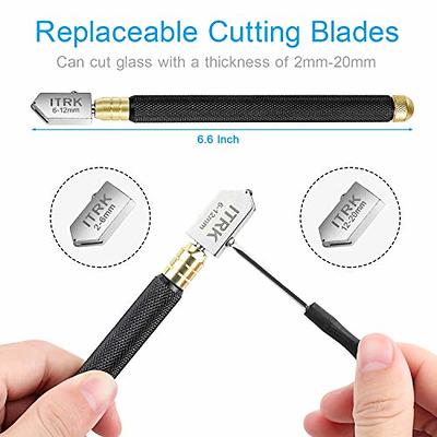 Glass Cutter 2mm-20mm, Upgrade Glass Cutter Tool, Pencil Style Oil