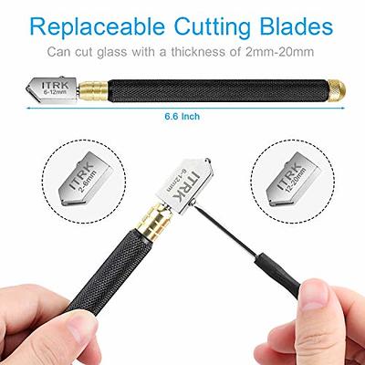 2PCS Professional Diamond Tip Glass Cutter Steel Blade Precision Cutting  Tools