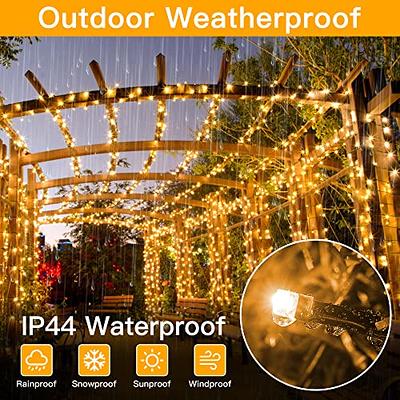 Ollny Outdoor String Lights 800LED 262FT, Waterproof Led Fairy Light with  Remote Plug in 8 Modes, Warm White Christmas Lights for Outside Indoor