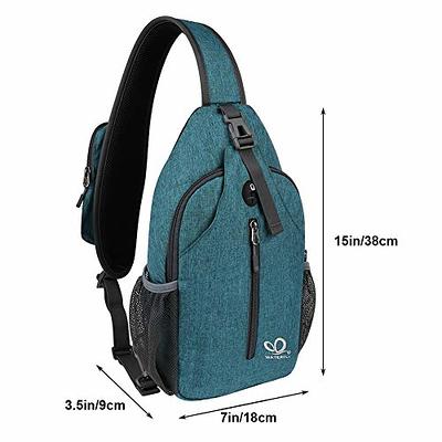 WATERFLY Crossbody Sling Backpack Sling Bag Travel Hiking Chest Bag Daypack